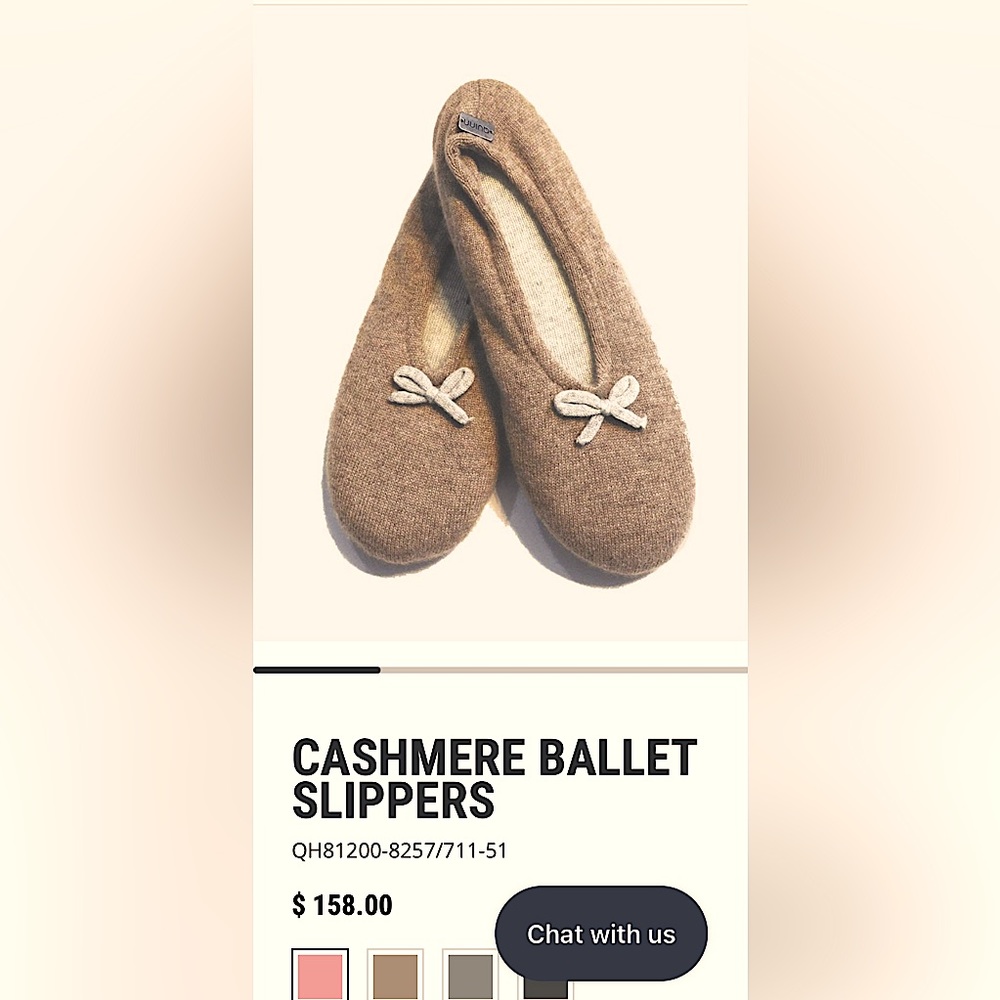 Quinn Cashmere Ballet Slippers size Large(8-11)